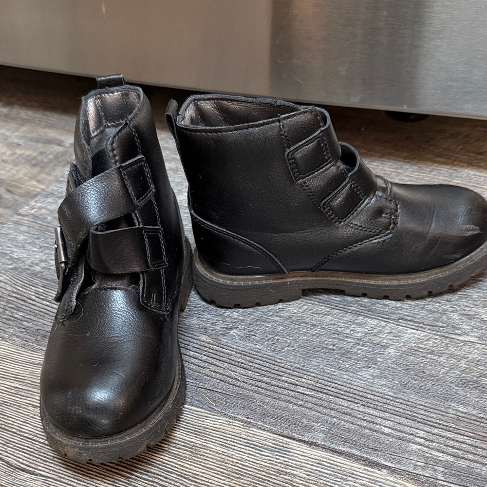 Carter's Kids Black Boots with Velcro